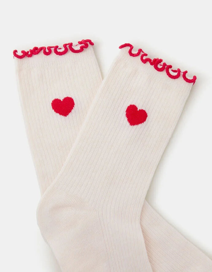 Heart Print Socks