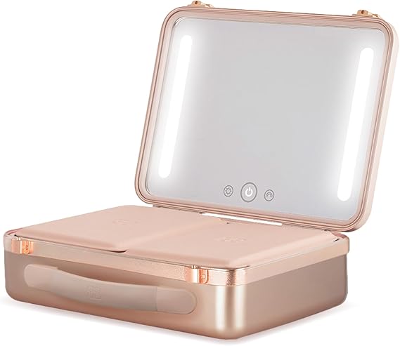 Large Makeup Bag with LED Light Up Mirror